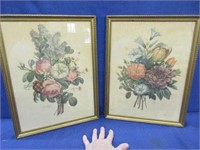 pair floral prints - both 17" x 13"