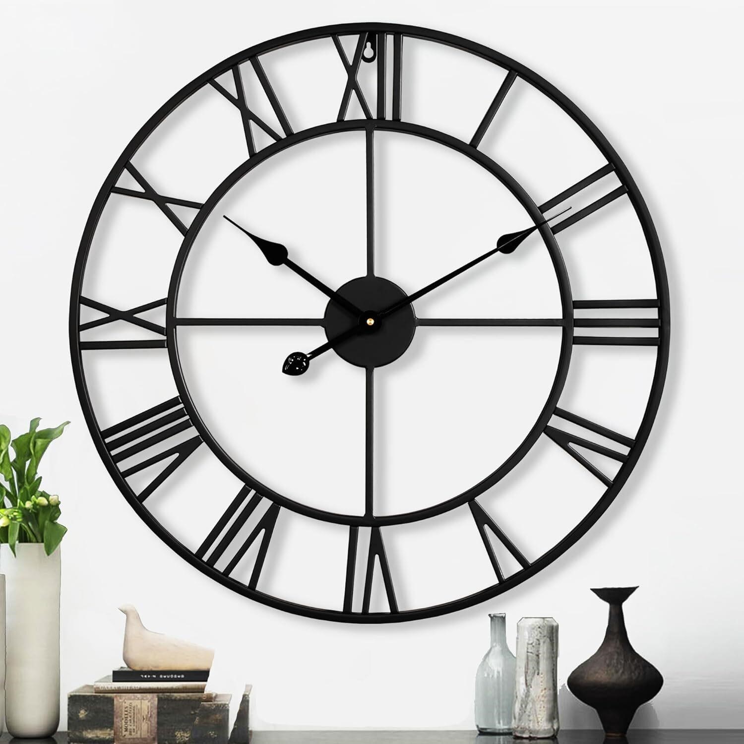 24 Inch Wall Clocks for Living Room Decor