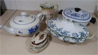 Some Vintage-Soup Tureen-Saratoga, Teapot and