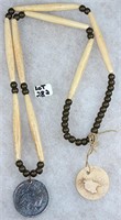 Old Bone Hair Pipe Necklace