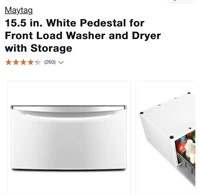 Maytag 15.5" White Pedastal for Front Loaders
