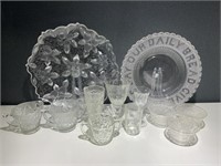 VTG Clear Glass Ware Pieces