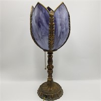 16" Purple FarberGlass Table Lamp