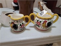 ROOSTER SUGAR AND CREAMER SET