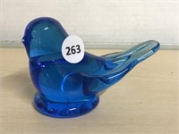 Blue glass bird