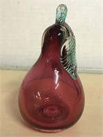 Cranberry glass Pear