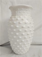 Vintage Hobnail Milk Glass Vase