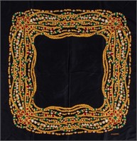 Chanel Chain Necklace Motif Silk Scarf