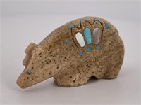 Randy Lucio Zuni Carved Stone Bear Fetish