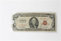 1966 100 DOLLAR RED SEAL
