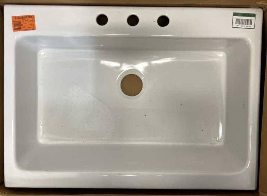 SinkOlogy Porcelain Farmhouse Apron Sink