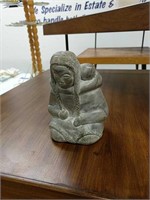 Mother With Child Carved Figure