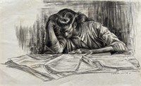 Drawing on paper ,Charles White