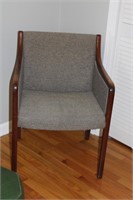 Wood and Fabric Side Chair