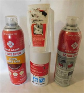 3 household First Alert fire extinguishers