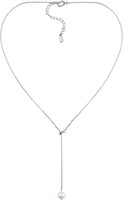Classic Single Pearl Y-shaped Necklace