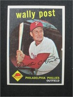 1959 TOPPS #398 WALLY POST PHILLIES VINTAGE