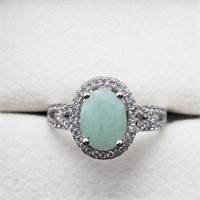 $130 Silver Emerald(2.4ct) Ring