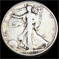 1920-S Walking Half Dollar NICELY CIRCULATED