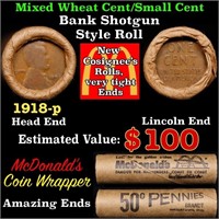 Lincoln Wheat Cent 1c Mixed Roll Orig Brandt McDon