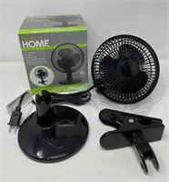 6in, 2 in 1 AC Operated Desk Fan, Black