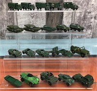 Vtg. diecast army cars