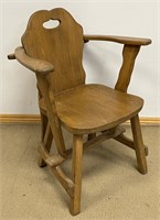 ARTS & CRAFTS STYLE OAK ACCENT CHAIR