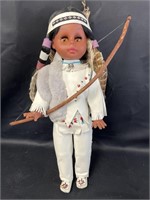 Vintage Carlson Doll, Indian princess w/ bow &