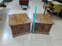 2 end / side table, damaged as shown