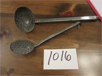 Pair of Enamel Laddels  or Strainers