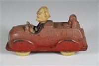 Antique Mickey Mouse Fire Truck Toy