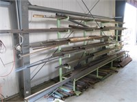 Large Lot of Steel Rack & Contents