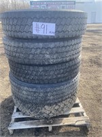 11R 24.5 Michelin Truck Tires. Lot of 5