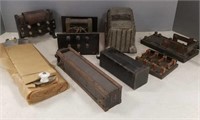 Group of antique radio components including knife