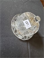 Crystal covered butter/cheese dish - glassware