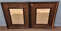 Set of Two Large Embossed Frame Mirror