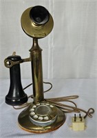 Western Electric Bell Brass Candlestick Phone