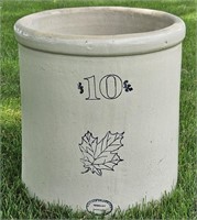 Western Maple Leaf 10 Gallon Stoneware Crock