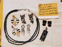6pc sterling jewelry sterling turquoise Navajo etc