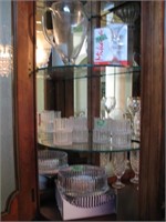 Misc Crystal glass, China cabinet contents lot