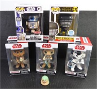 STAR WARS FUNKO POPS AND WOBBLERS