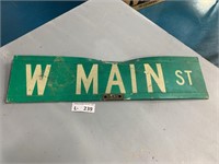 Retired Metal Street Sign W Main St