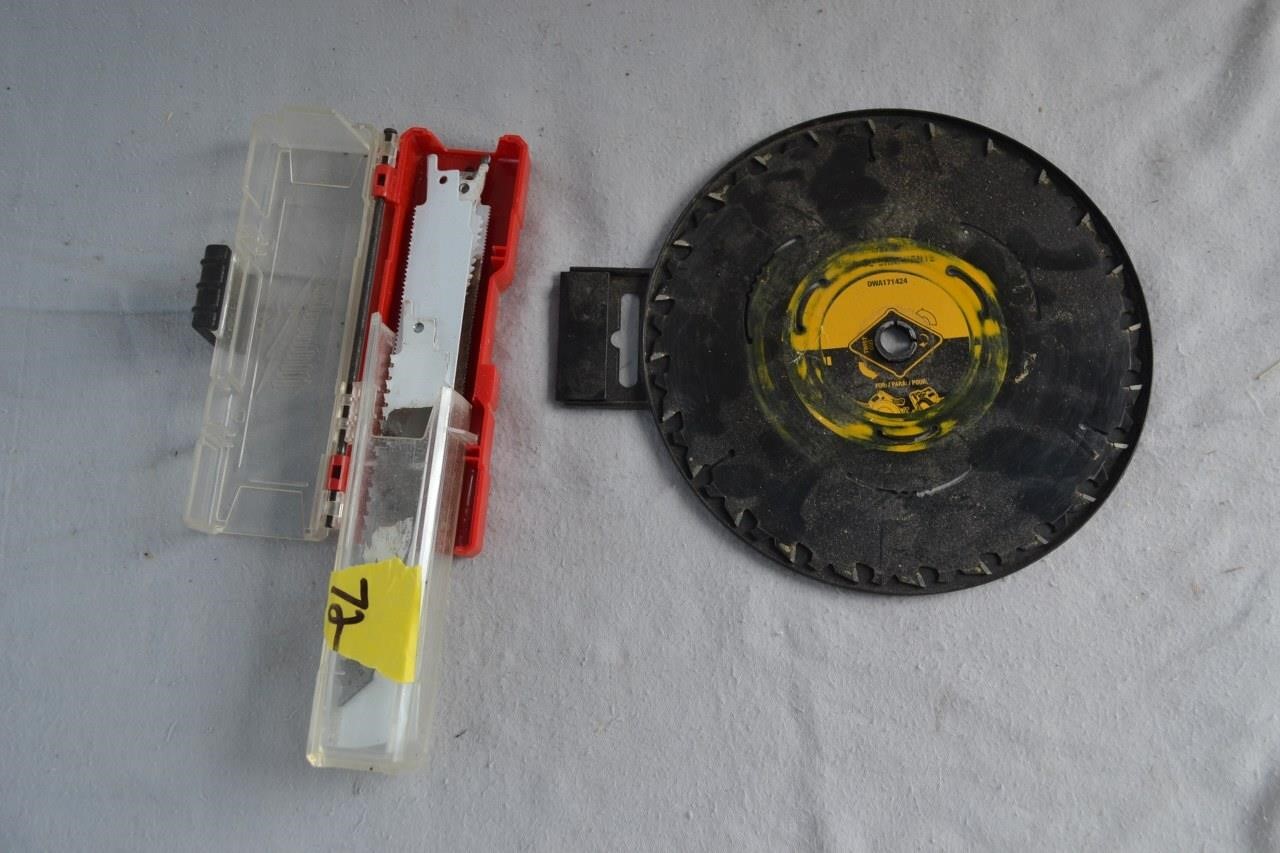 72: circular saw blade and sawzall blades