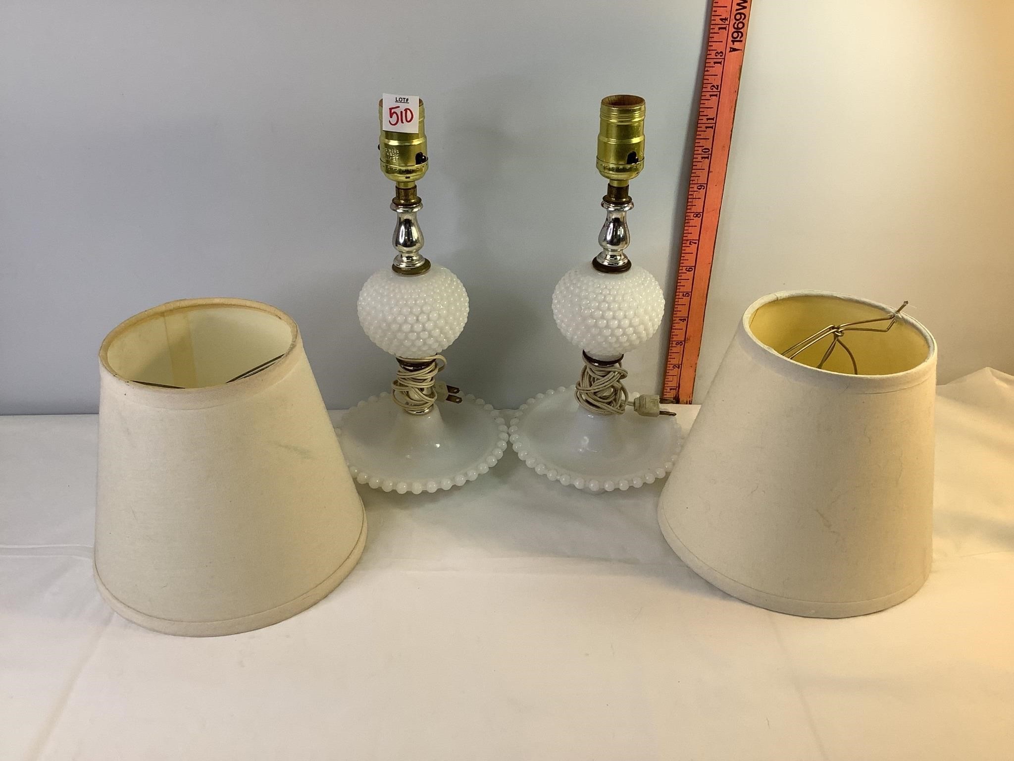 Milk Glass Lamps