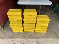Assorted yellow containers