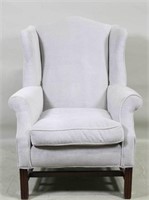 GRAY WING BACK CHAIR