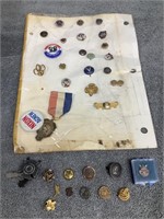 Pins including Military