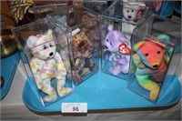 7PC COLLECTION OF BEANIE BABIES IN CASES