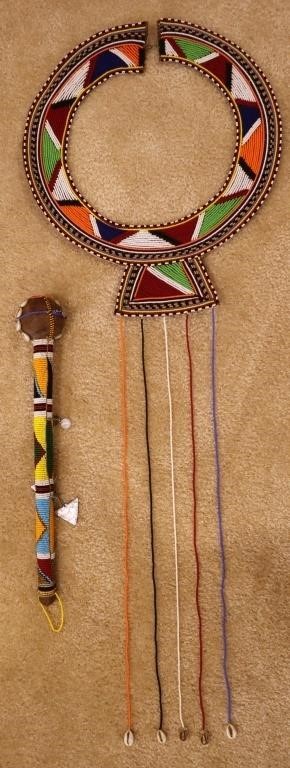 2pc African Masai Beaded Traditional Art