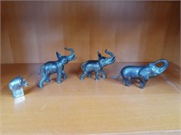 Elephants metal bronze
